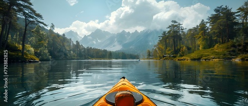 Explore the Beauty of Nature on a Scenic Views Kayak Rafting Tour. Concept Scenic Views, Nature Beauty, Kayak Rafting, Outdoor Adventure, Photo Opportunities © Anastasiia