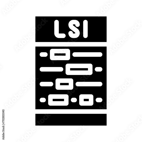 latent semantic indexing lsi seo glyph icon vector. latent semantic indexing lsi seo sign. isolated symbol illustration photo