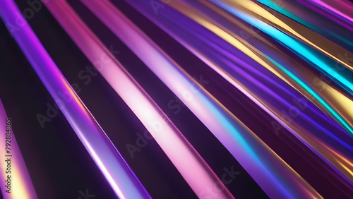 3d render, abstract background, purple and blue colors, neon lines