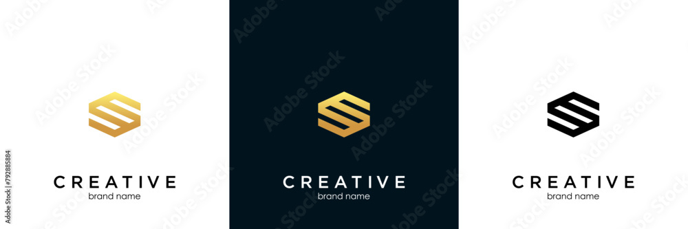 Logo design abstract template initial letter s element with geometry. Modern and minimalist artistic s symbol. Logo design abstract template initial letter s element with geometry. Modern and minimalist artistic s symbol.