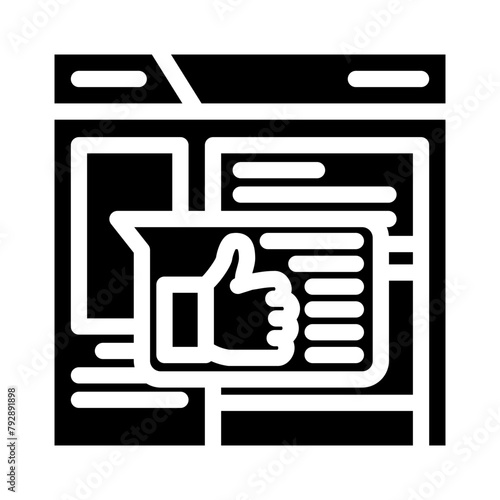 design critique ux ui glyph icon vector. design critique ux ui sign. isolated symbol illustration