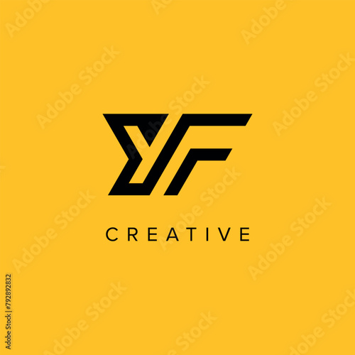 Alphabet Letters YF FY Creative Luxury Logo Initial Based Monogram Icon Vector Elements. photo