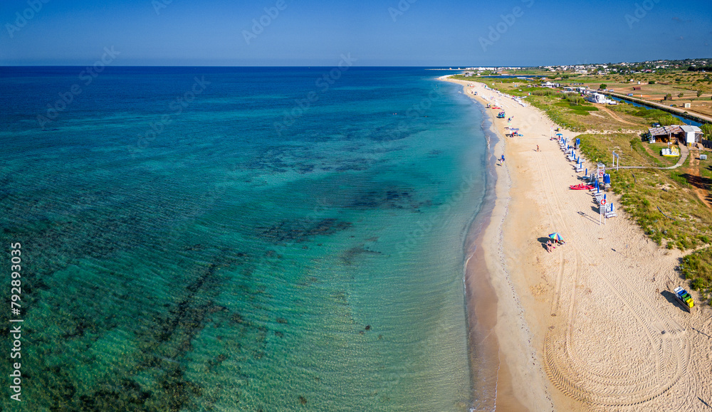 aerial view of Pescoluse, Lecce, Puglia, Italy