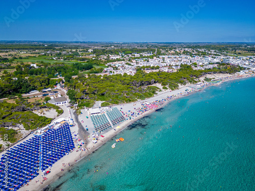 aerial view of Torre dell'Orso, Lecce, Puglia, Italy photo