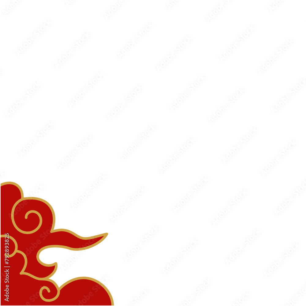 Chinese Cloud Corner Border Chinese Cloud Corner Border