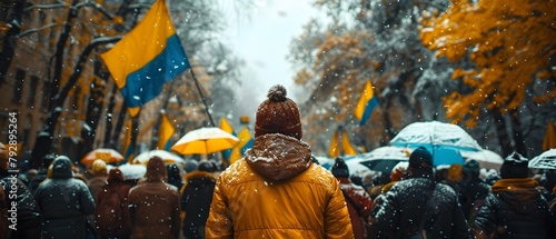 Documenting grassroots activism in Ukraine highlighting citizen power in effecting change. Concept Ukraine Grassroots Activism, Citizen Power, Documenting Change, Social Justice, Activism Movement, photo