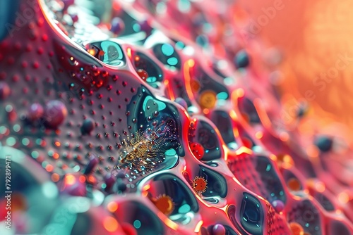 Nanotechnology Nanomedical NanoSkin Penetration Dermatological Vitamin Delivery 3D Textures photo