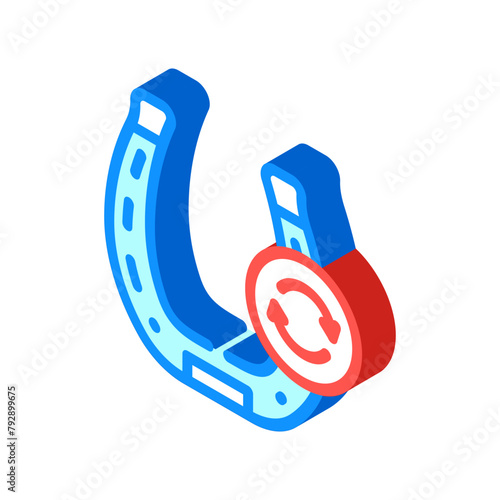 farrier blacksmith metal isometric icon vector. farrier blacksmith metal sign. isolated symbol illustration
