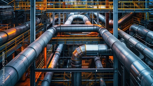 Within the intricate maze of industrial machinery, steel pipes stand out as the navigators of air circulation photo