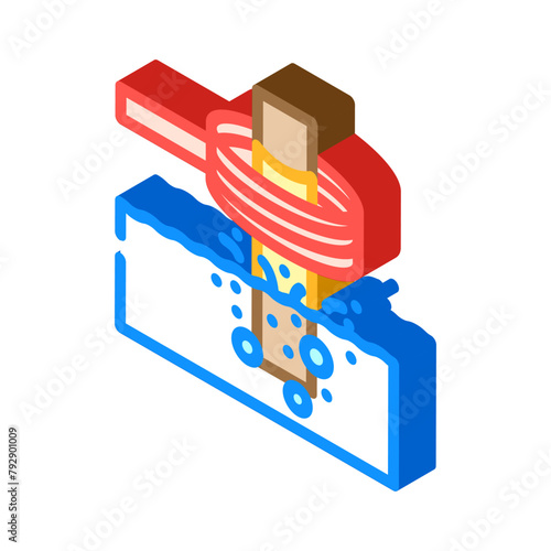 hardening blacksmith metal isometric icon vector. hardening blacksmith metal sign. isolated symbol illustration