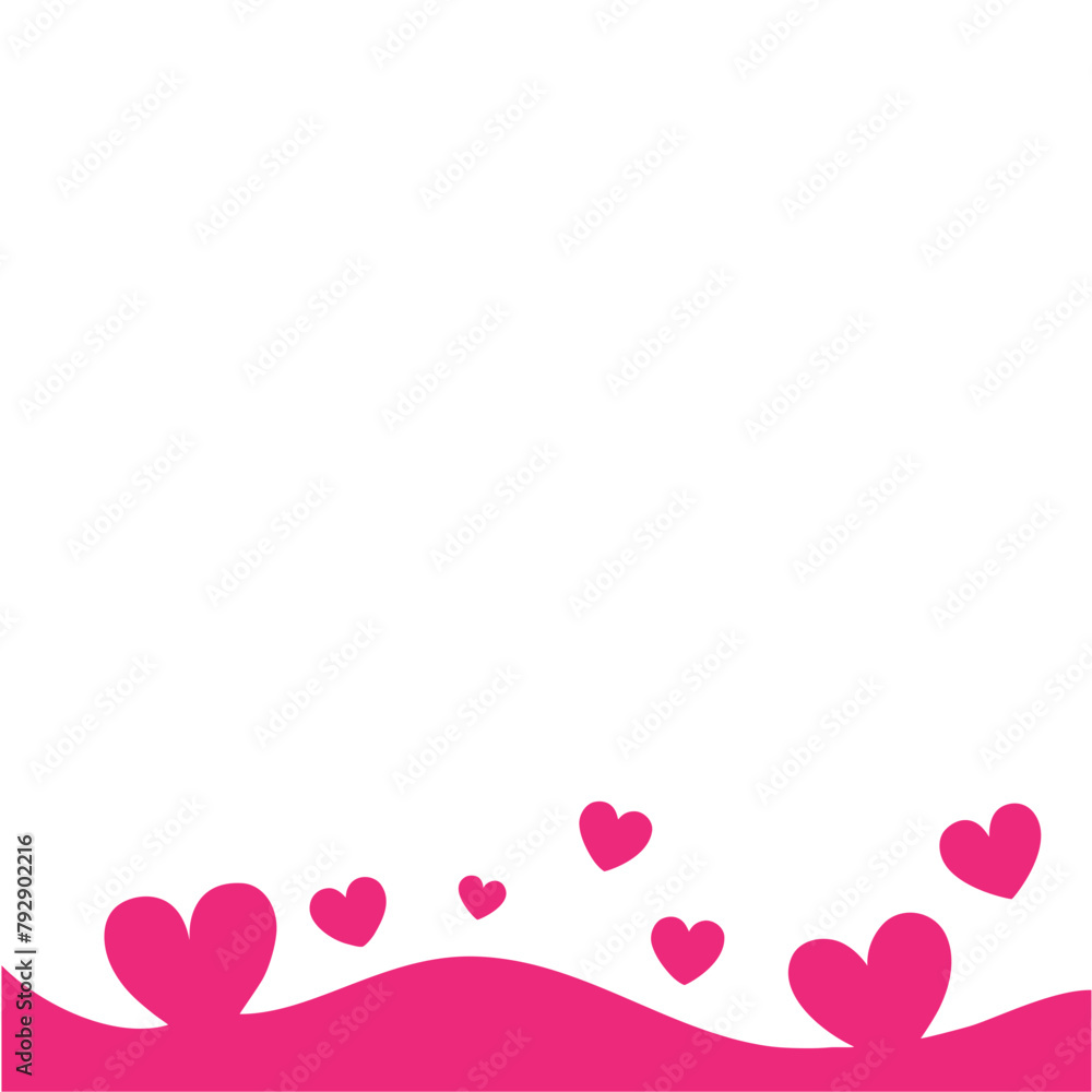 Love Shapes Valentine Footer
