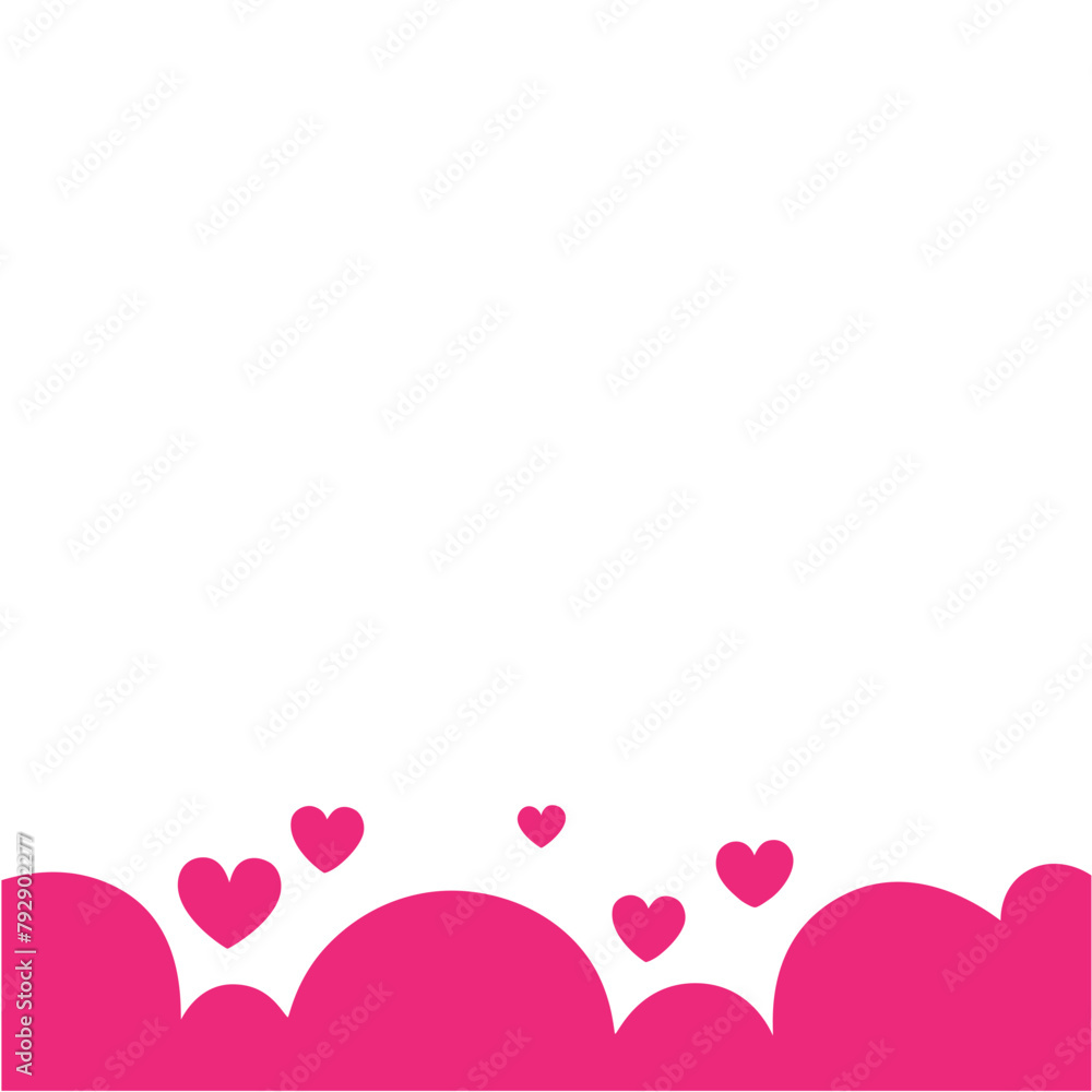 Love Shapes Valentine Footer Love Shapes Valentine Footer