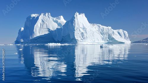 Big icebergs in Ilulissat icefjord western Greenland.