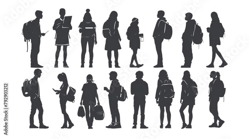 silouhettes of students