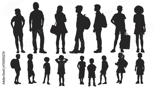 silouhettes of students