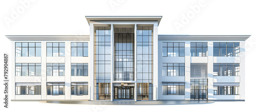 Wallpaper Mural Modern school building isolated, transparent urban town workplace cityscape government office background for architecture concept element, university library design, public institution infrastructure Torontodigital.ca