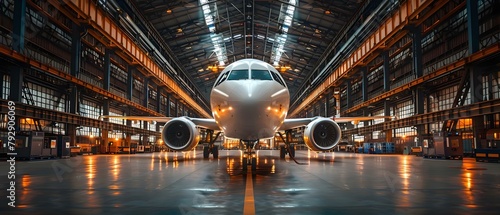 Aerospace company uses plant photos to demonstrate manufacturing process and scale. Concept Plants as Demonstrative Models, Aerospace Manufacturing, Scale Representation, Innovative Visuals photo