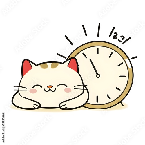 Documenting Feline Daily Life A Whimsical SVG Clock of a Beloved Cats Morning Stretches and Afternoon Nap Sessions photo