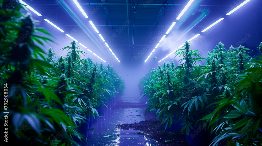 Obraz premium Cannabis indoor growing