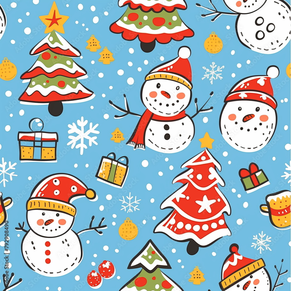 Christmas variety symbols in pattern