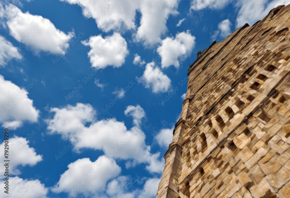 'sky pattern coloured honey blue Looking made cloudy stone tower upwards Travel Nature Landscape Building Clouds Wall Architecture Old Europe Castle Tourism Medieval Culture'