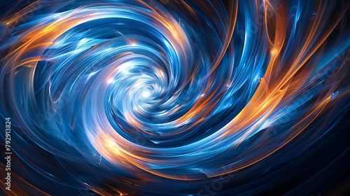 Vibrant Digital Art with a Swirling Pattern and Radiant Colors. photo