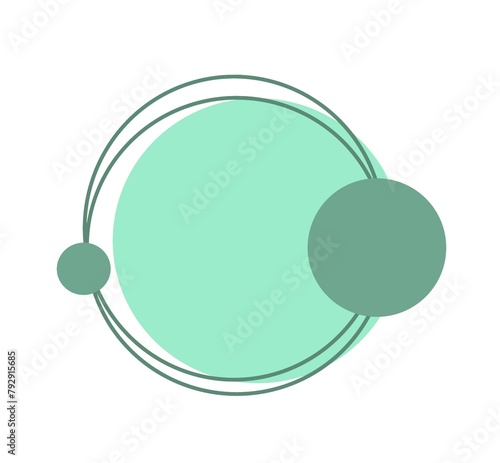 Round abstract icons in a shade of green and blue , design different circle geometry design , circle of different shapes for design , circle logo