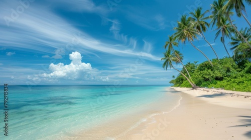 A Serene Tropical Beach Scene © Natali