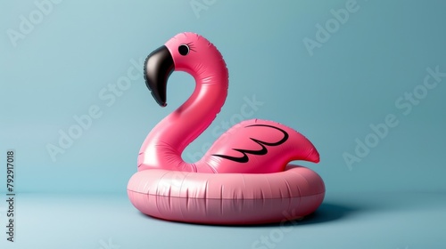 A Pink Flamingo Pool Float