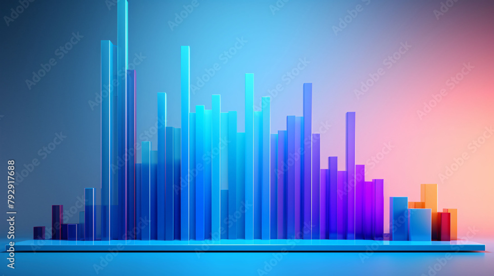Fintech curve chart background, business data graph concept illustration Fintech curve chart background, business data graph concept illustration