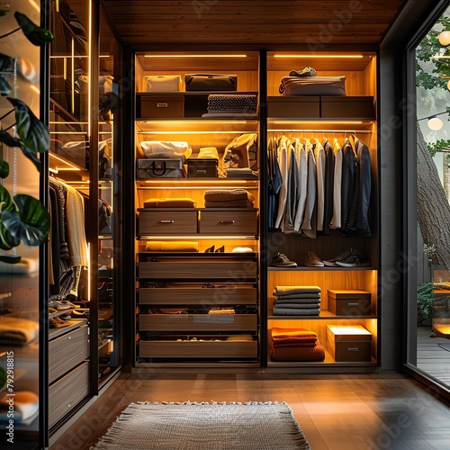 interior of a wardrobe 