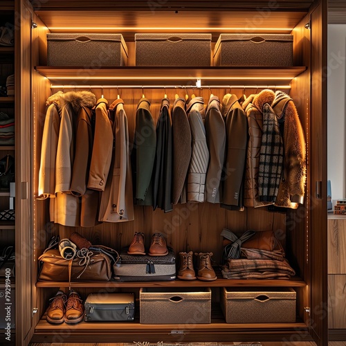 wooden wardrobe