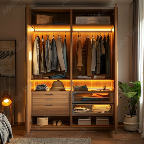 wardrobe in a bedroom