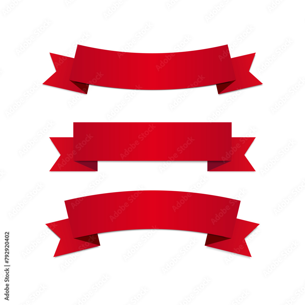 Red bow banners ribbons flat style icon symbol isolated on white background vector illustration. Red bow banners ribbons flat style icon symbol isolated on white background vector illustration.