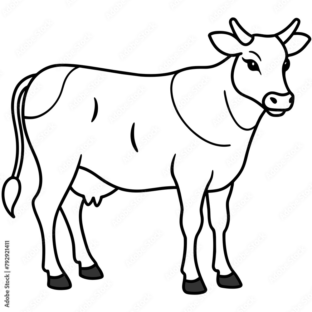 cow lineart vector illustration cow lineart vector illustration