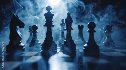 Chessboard Confrontation: A Dramatic Moment of Decisive Strategy