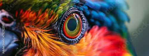Olho de um pássaro colorido - Papel de parede photo
