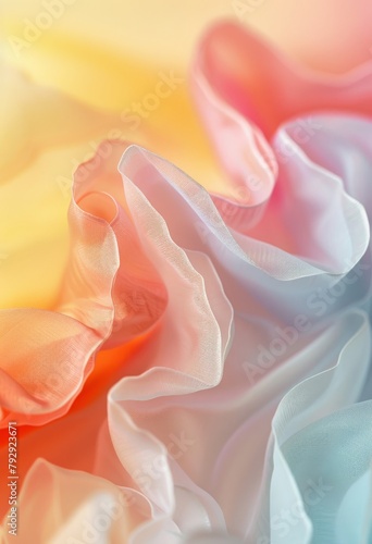 soft edges with a gradient background in pastel colors, featuring shades from light pink to a soft yellow and blue tone