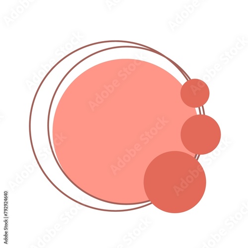 Round abstract icons in a shade of red , different circle geometry design , circle of different shapes for design , circle logo illustration.