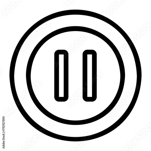 pause line icon