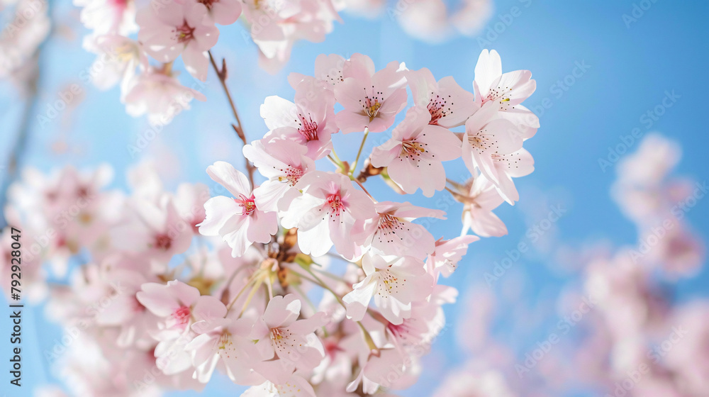 Cherry blossom on blue sky