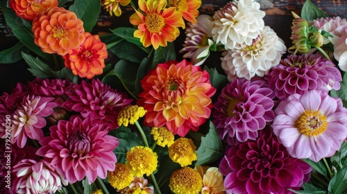 A colorful collection of seasonal blooms photo