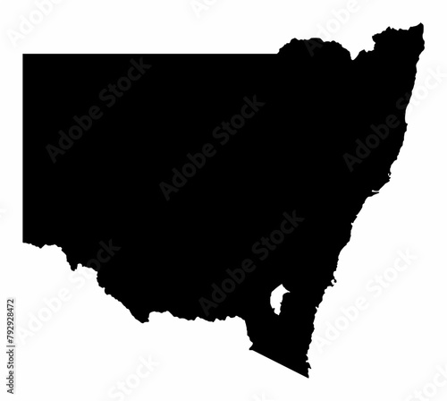 New South Wales silhouette map photo