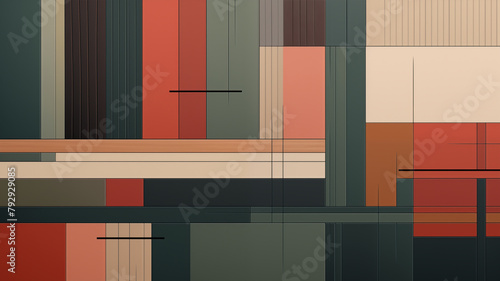 Subdued, complimentary flat right-angle geometric background photo