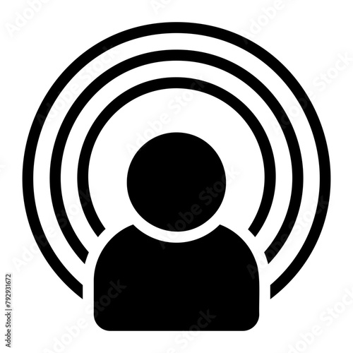 podcaster glyph icon