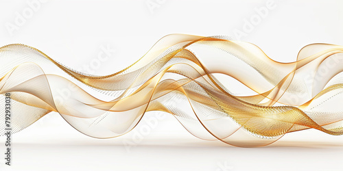 Luxury golden wave shapes isolated © Shakir