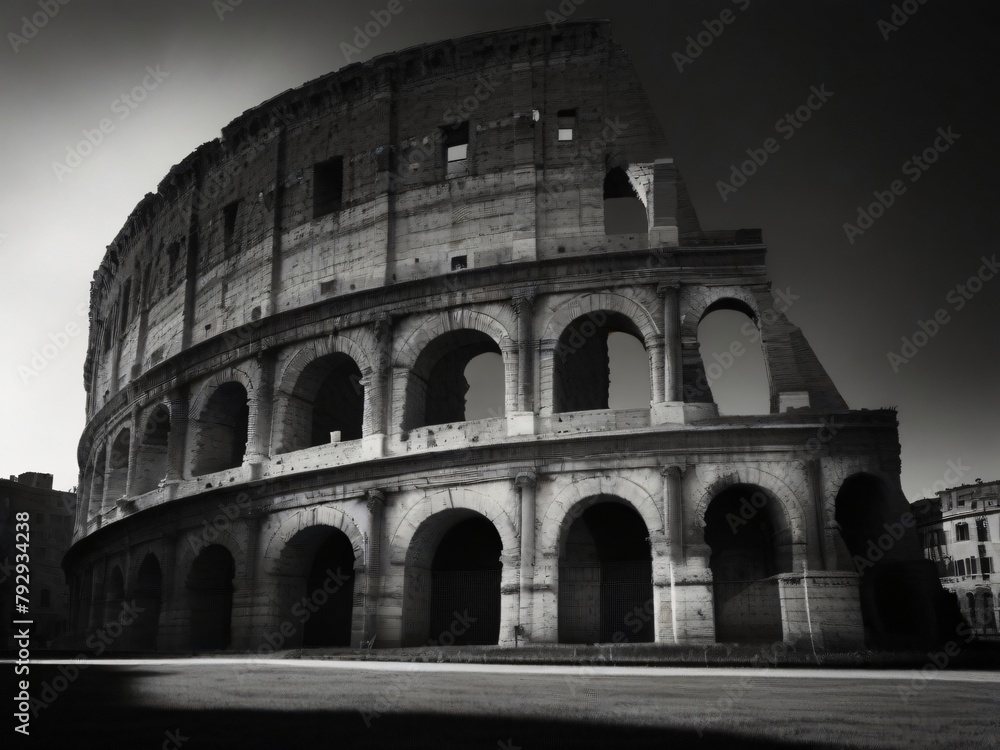 Naklejka premium colosseum at night