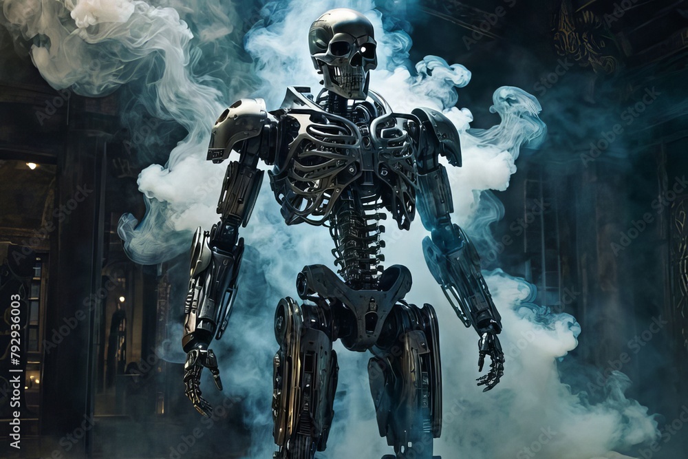 skeleton in the dark content created with generative AI software skeleton in the dark content created with generative AI software