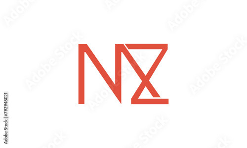 Alphabet letters Initials Monogram logo MZ, ZM, M and Z