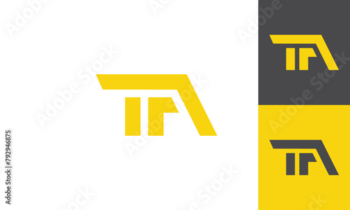 Alphabet letters Initials Monogram logo TA, AT, T and A